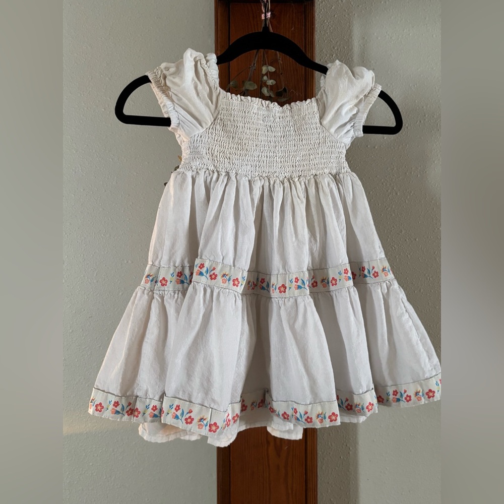 Rachel Zoe Tiered White Floral Dress Kids 5T